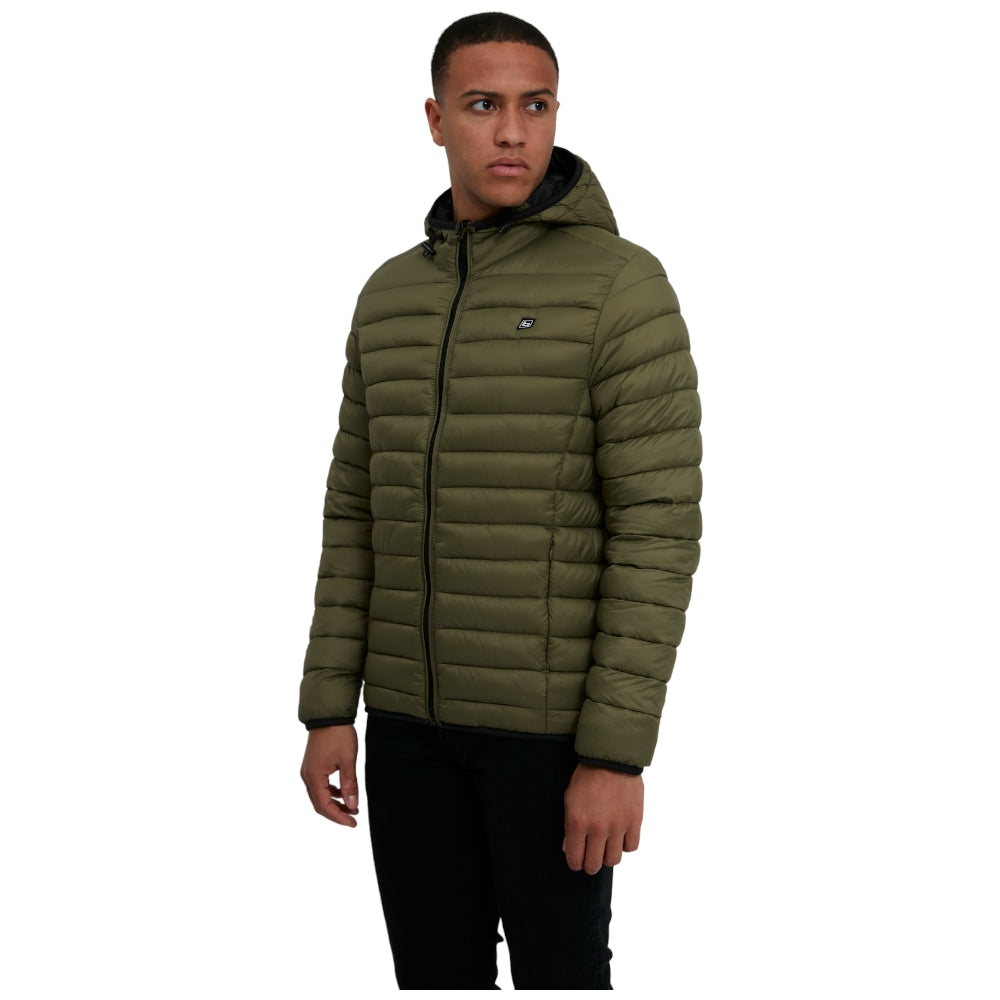 Blend piumino verde con cappuccio Romsey Giubbini Blend