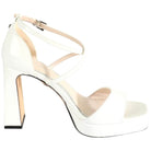 Buffalo sandalo bianco con tacco Cherry cage 1291376 Sandali Buffalo