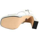 Buffalo sandalo bianco con tacco Cherry cage 1291376 Sandali Buffalo