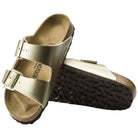 Ciabatte Birkenstock Arizona oro con suola antiscivolo e fibbie in metallo