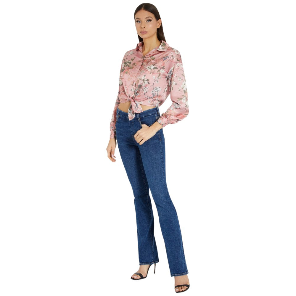 Guess camicia rosa floreale Bowed W3GH93 WD8G2 Camicie Guess