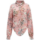 Guess camicia rosa floreale Bowed W3GH93 WD8G2 Camicie Guess