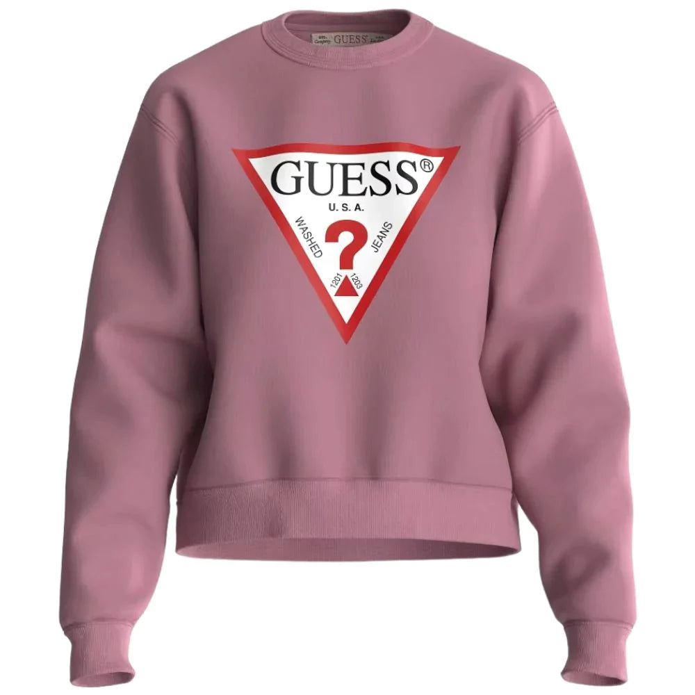 Guess felpa rosa maxi logo W2YQ16 KBA10 - Prodotti di Classe