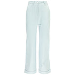 Pantaloni chino Guess celesti Matilde con bottoni e tasche frontali