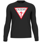 Guess t-shirt nera manica lunga logo grande M2YI31-I3Z14 T-shirt Guess