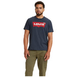 T-shirt Levi's blu con logo grande frontale, girocollo a maniche corte