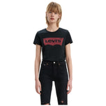 T-shirt nera con grande logo Levi’s frontale