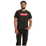 T-shirt nera Levi's con logo grande, maniche corte e scollo rotondo
