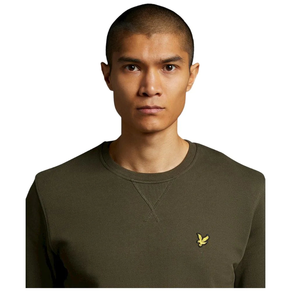 Lyle & Scott felpa uomo ML1131V verde olive Felpe Lyle & Scott