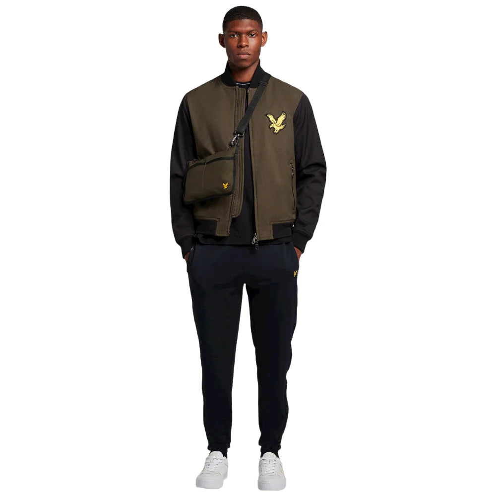 Lyle & Scott giubbino Block Bomber verde nero Giubbini Lyle & Scott