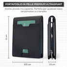 SEI G Portafoglio nero uomo portacarte blocco RFID Portafogli SEI G