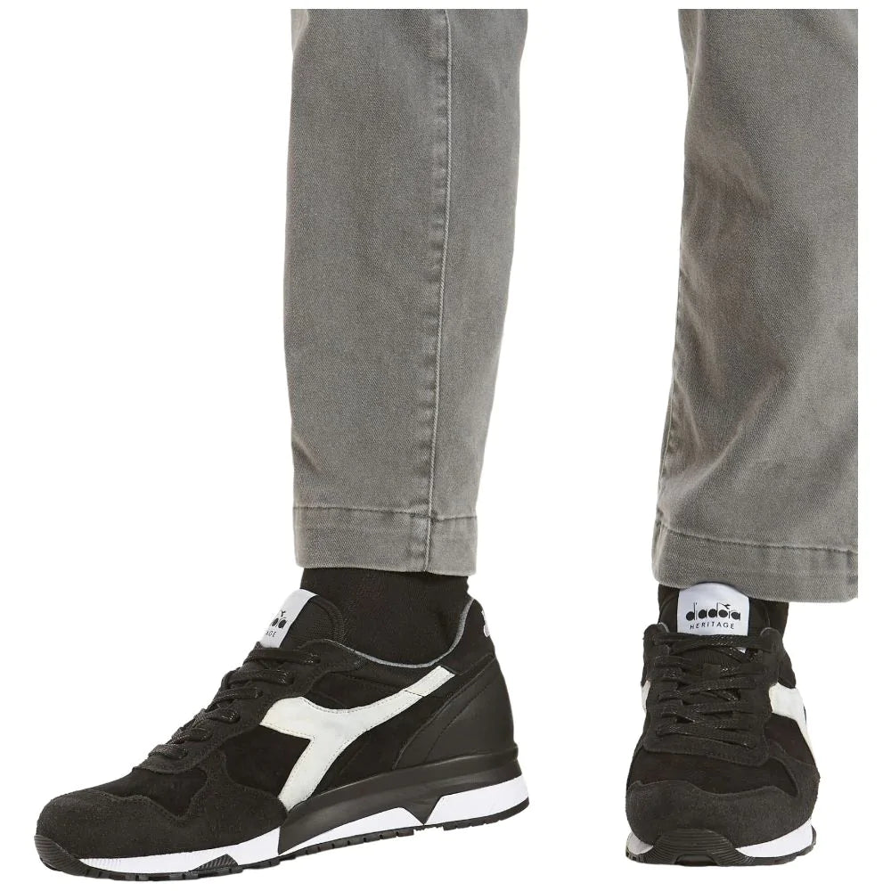 Diadora top pelle nera