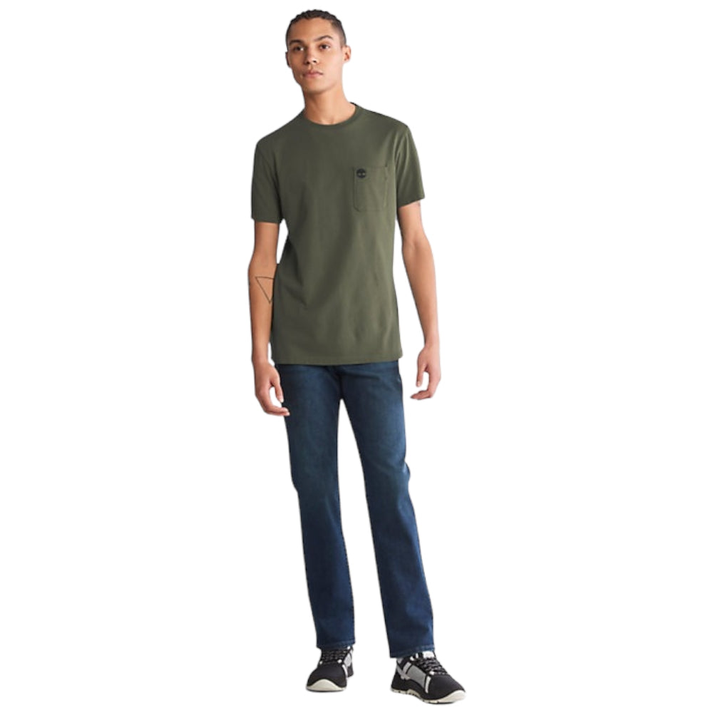 Timberland t-shirt verde con taschino TB0A2CQY T-shirt Timberland