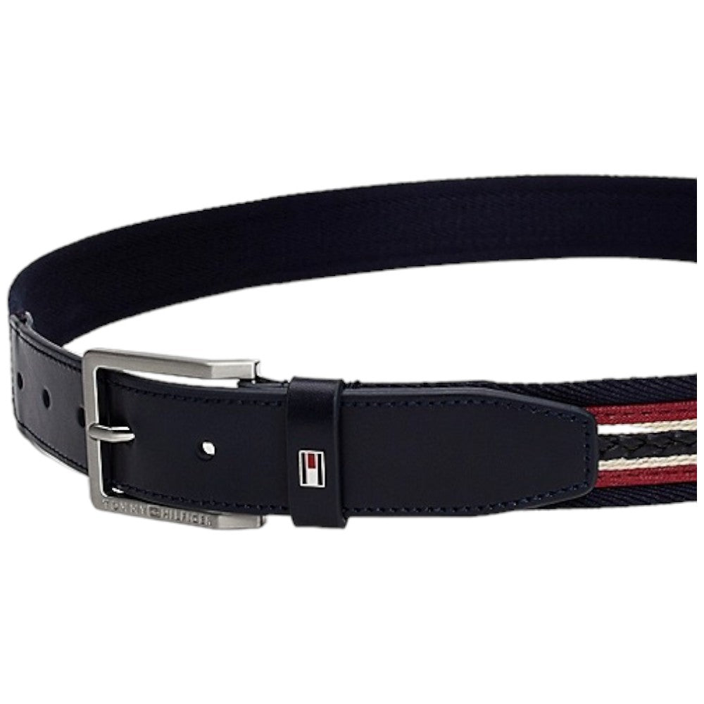 Tommy Hilfiger cintura blu oliver webbing 3,5 AM0AM12049 Cinture Tommy Hilfiger