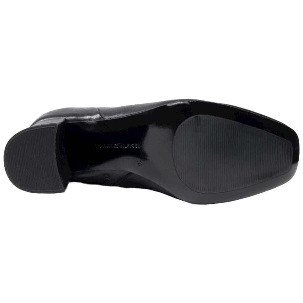 Tommy Hilfiger stivaletti neri punta quadrata Stivaletti Tommy Hilfiger