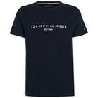 Tommy Hilfiger t-shirt blu logo scritta ricamata MW0MW11465403 T-shirt Tommy Hilfiger