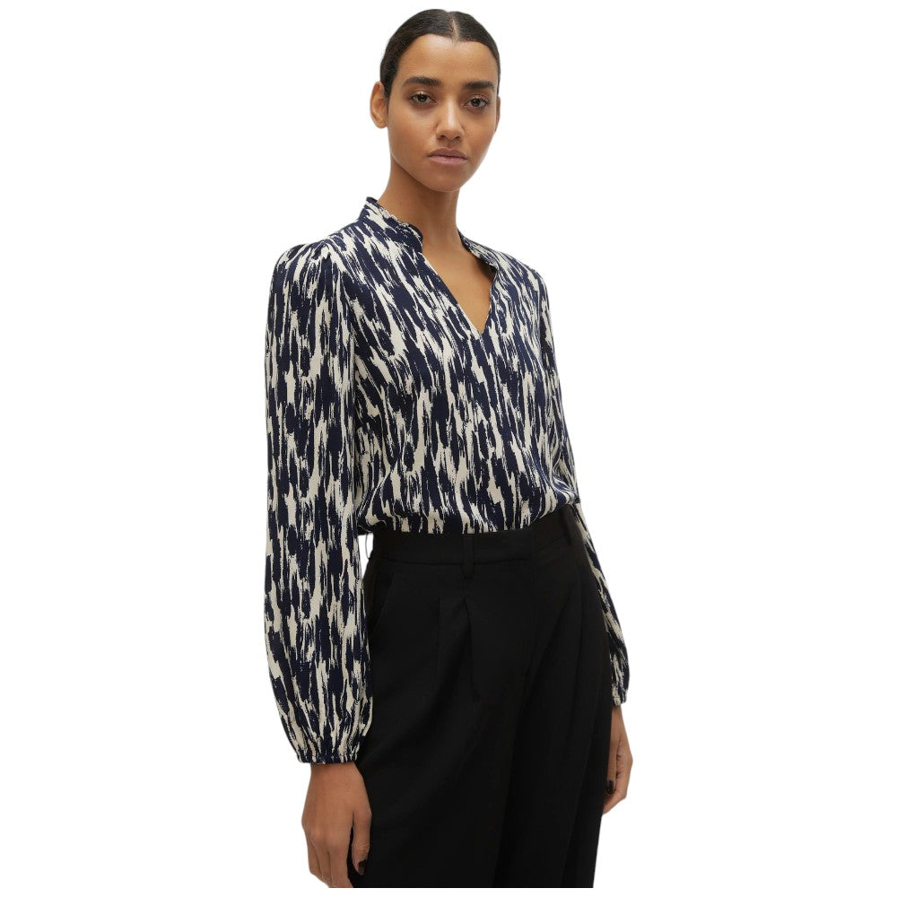 Vero Moda blusa bianco blu Easy Joy 10302057 Camicie Vero Moda