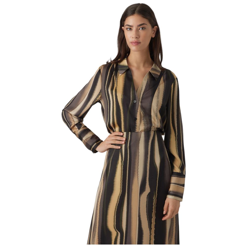 Vero Moda camicia nero beige Tam Tonja 10298906 Camicie Vero Moda