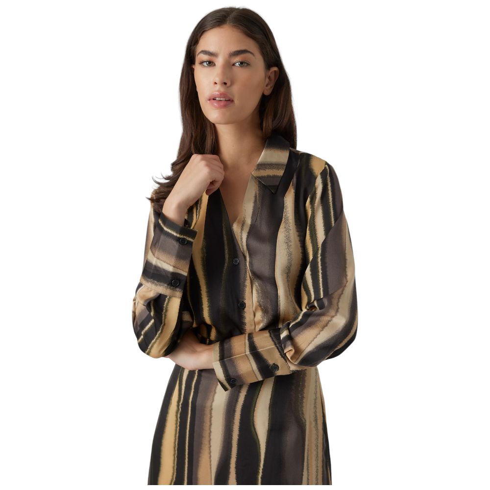 Vero Moda camicia nero beige Tam Tonja 10298906 Camicie Vero Moda