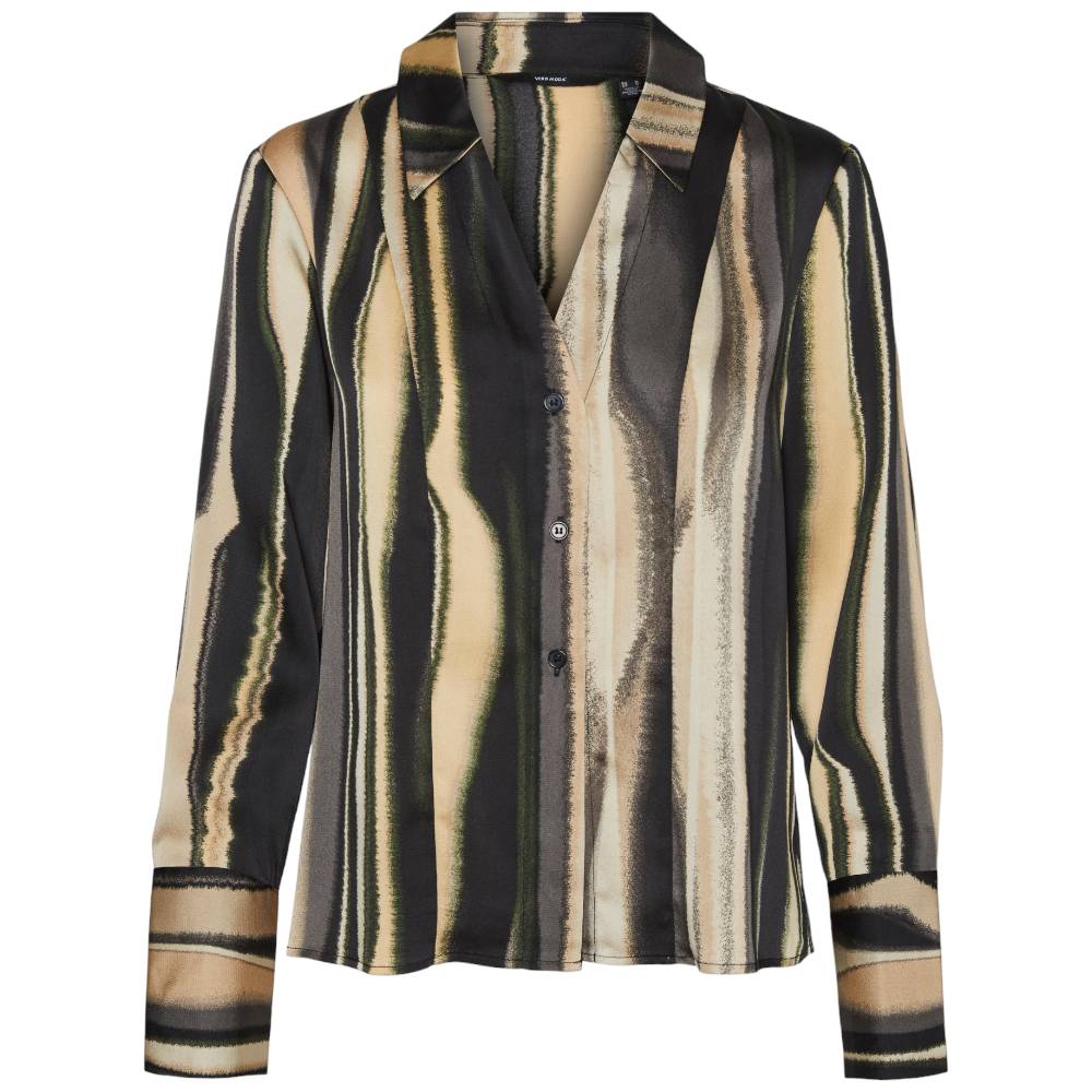 Vero Moda camicia nero beige Tam Tonja 10298906 Camicie Vero Moda