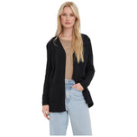 Cardigan nero con scollo a V e tasche applicate