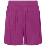 Pantaloncino viola da donna con vita elasticizzata e taglio morbido, tinta unita