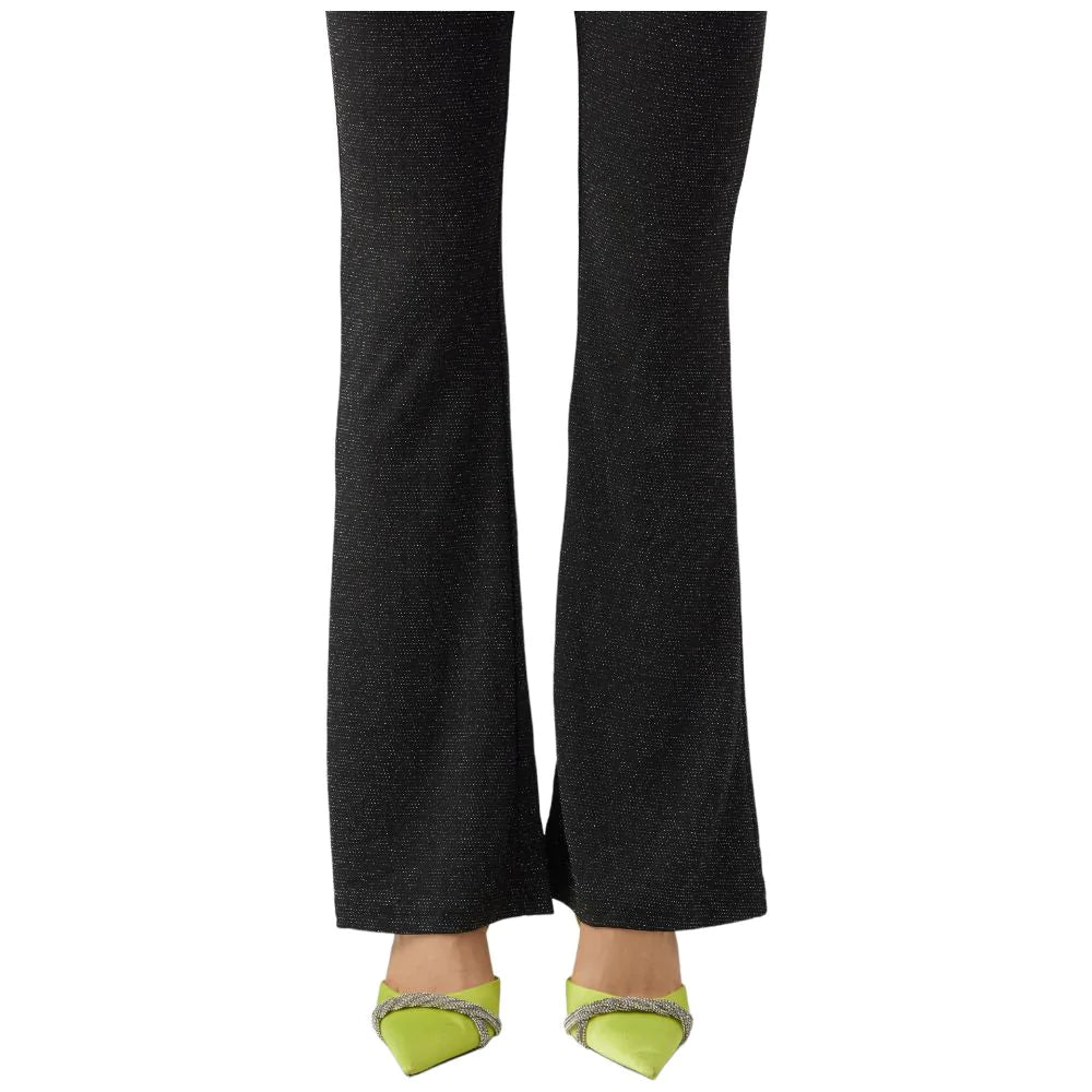 Vero Moda pantalone flare nero luccicoso Kanva Pantaloni Vero Moda