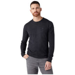 Maglioncino grigio Wrangler a girocollo con maniche lunghe