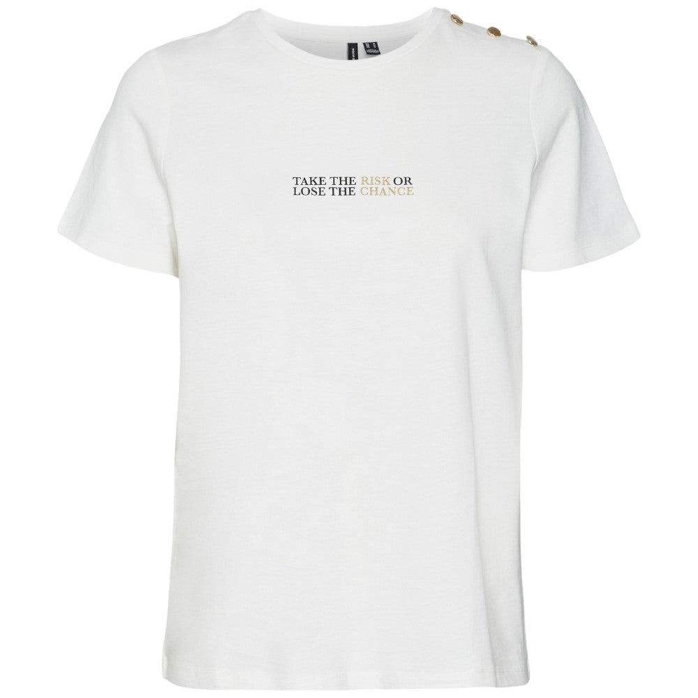 Vero Moda t-shirt panna Gita 10303940 - Prodotti di Classe