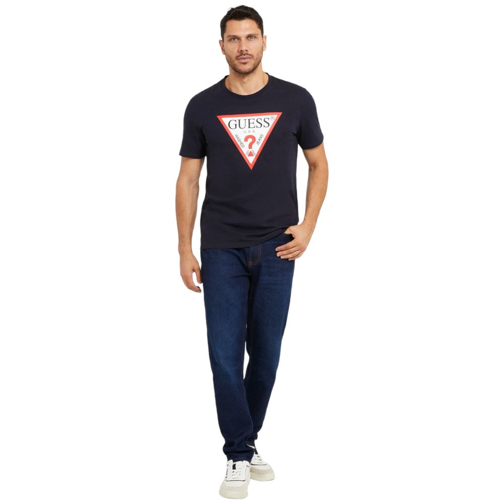 Guess t-shirt blu logo grande M2YI71-I3Z14 - Prodotti di Classe