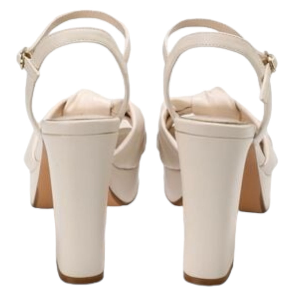 Buffalo sandali bianchi con tacchi Amber Bow 1291310 - Prodotti di Classe