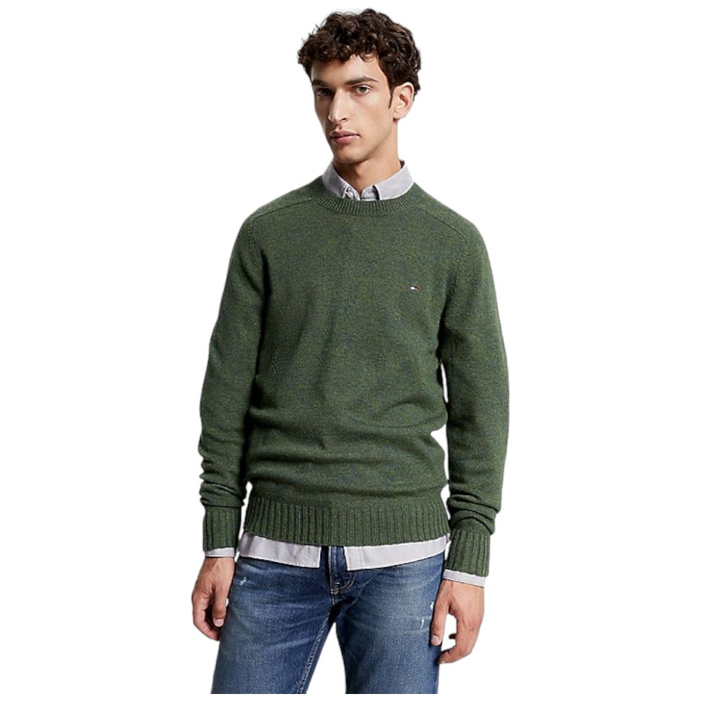 Tommy Hilfiger maglione merino verde MW0MW33100 - Prodotti di Classe